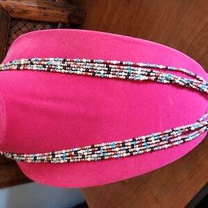 5 Strand Native American Made Bead Necklace